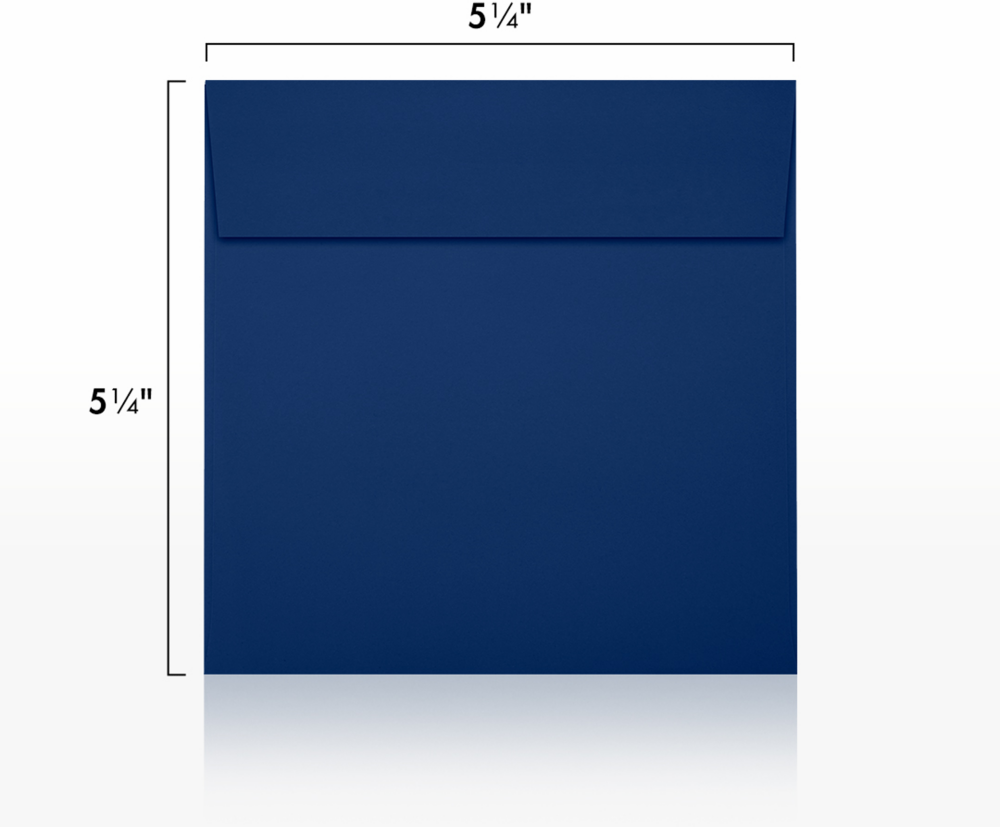 Navy Blue 32lb 5 1/4 x 5 1/4 Square Envelopes with Peel & Seal