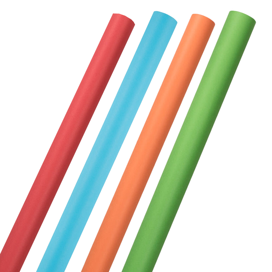 Wrapping Paper Set (100 Sq Ft Total) - 4 Rolls - Assorted Basics