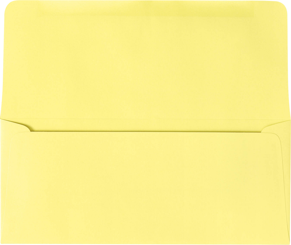 Pastel Canary Yellow 24lb Remittance Envelopes (3 7/8 x 8 7/8 Closed)