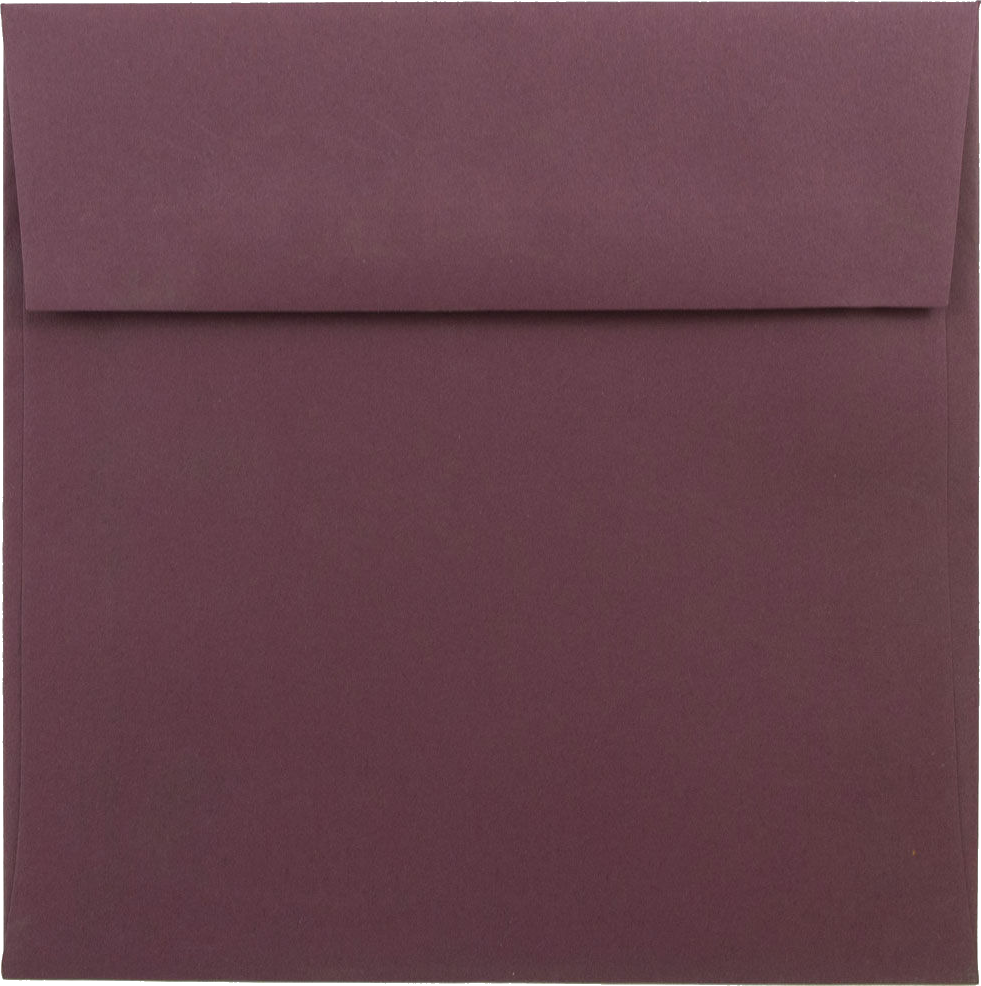 Burgundy Red 28lb 6 x 6 Square Envelopes