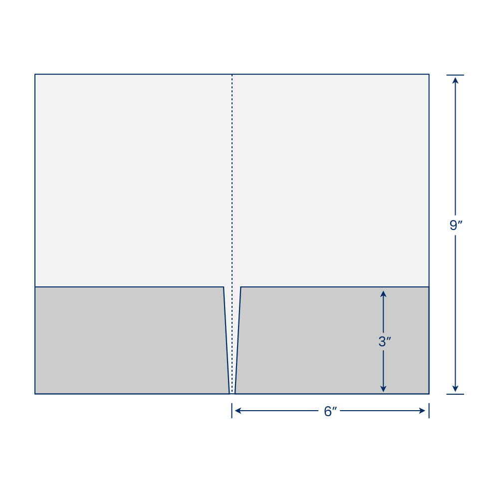 Bright White 6 x 9 Folders