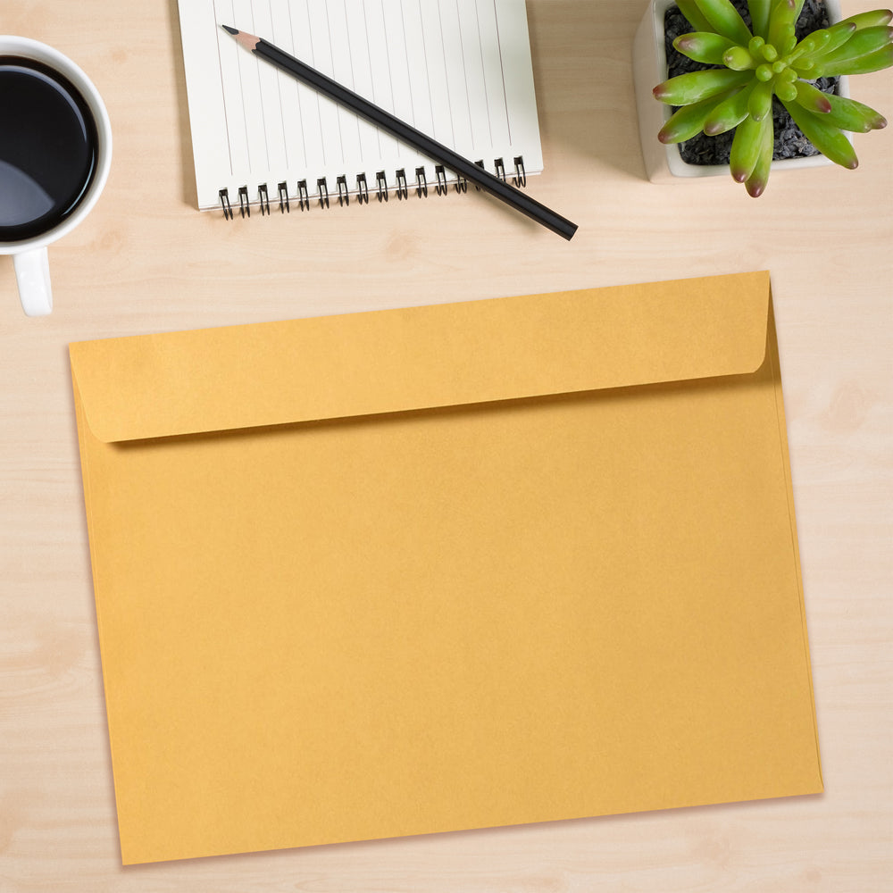 Brown Kraft 28lb 10 x 15 Booklet Envelopes
