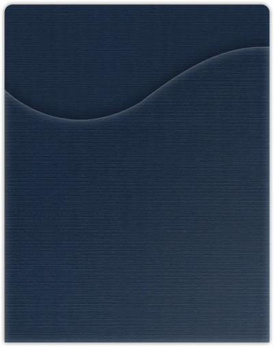 Dark Blue Linen 9 x 11 1/2 Pocket Pages with Wavy Pocket