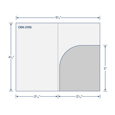 Burgundy Semi-Gloss 14pt C1S 2 3/4 x 4 1/2 One Curved Pocket Key Card Holders with 3 Inch Pocket