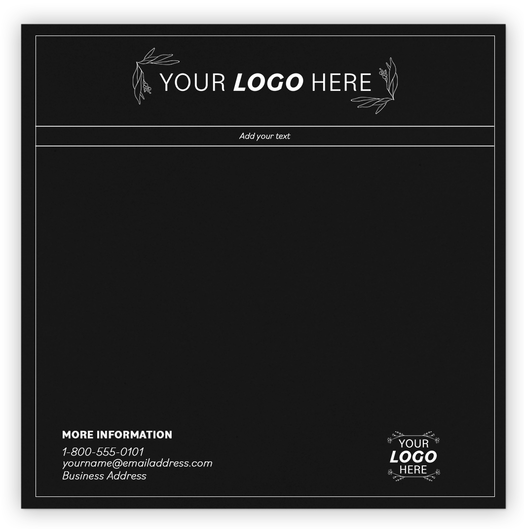 12 x 12 Paper - Smooth Midnight Black 32lb