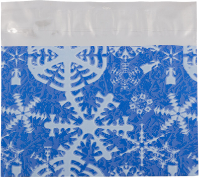 Blue Snowflake Foil 32lb 5 x 6 1/8 Invitation Envelopes with Peel & Seal