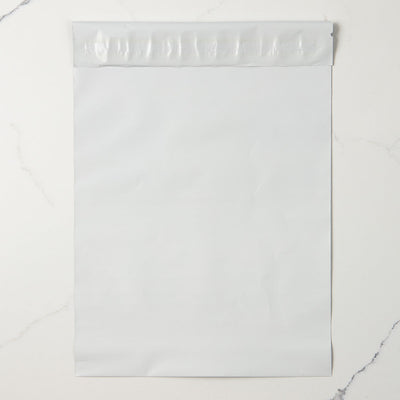 White 14lb 9 x 12 Poly Mailer with Peel & Seal
