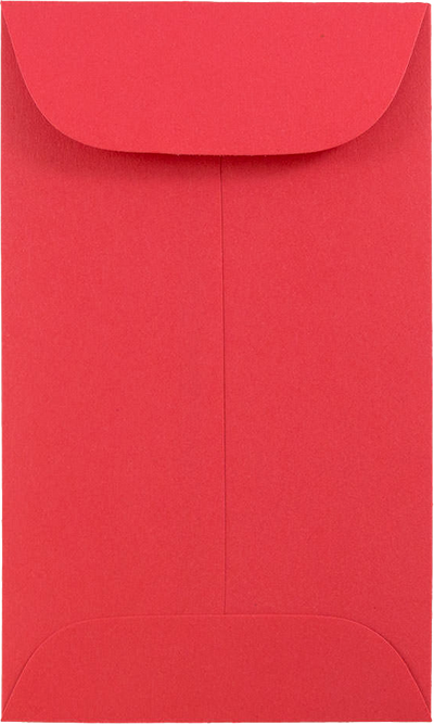 Red 24lb #3 Coin Envelopes (2 1/2 x 4 1/4)