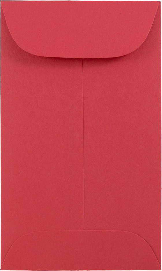 Red 24lb #3 Coin Envelopes (2 1/2 x 4 1/4)