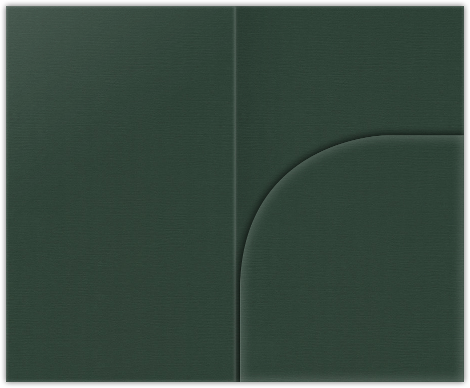 Forest Green Hopsack 90lb 2 3/4 x 4 1/2 One Curved Pocket Key Card Holders with 3 Inch Pocket