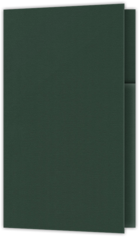 Forest Green Hopsack 90lb 2 3/4 x 4 1/2 One Curved Pocket Key Card Holders with 3 Inch Pocket