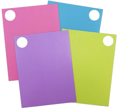 Assorted Fashion Brights  Medium 1 2/3 Inch Round Labels