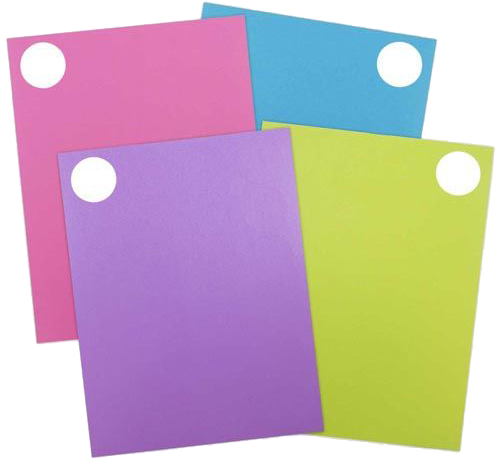 Assorted Fashion Brights  Medium 1 2/3 Inch Round Labels