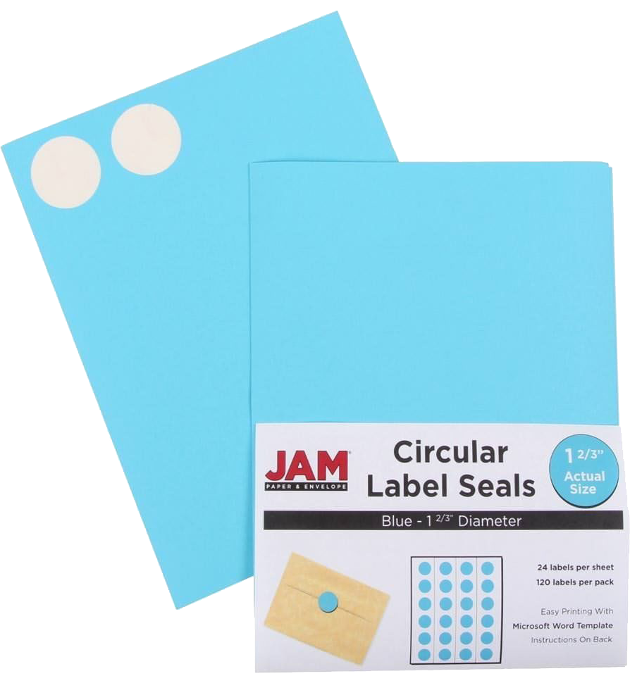 Assorted Fashion Brights  Medium 1 2/3 Inch Round Labels