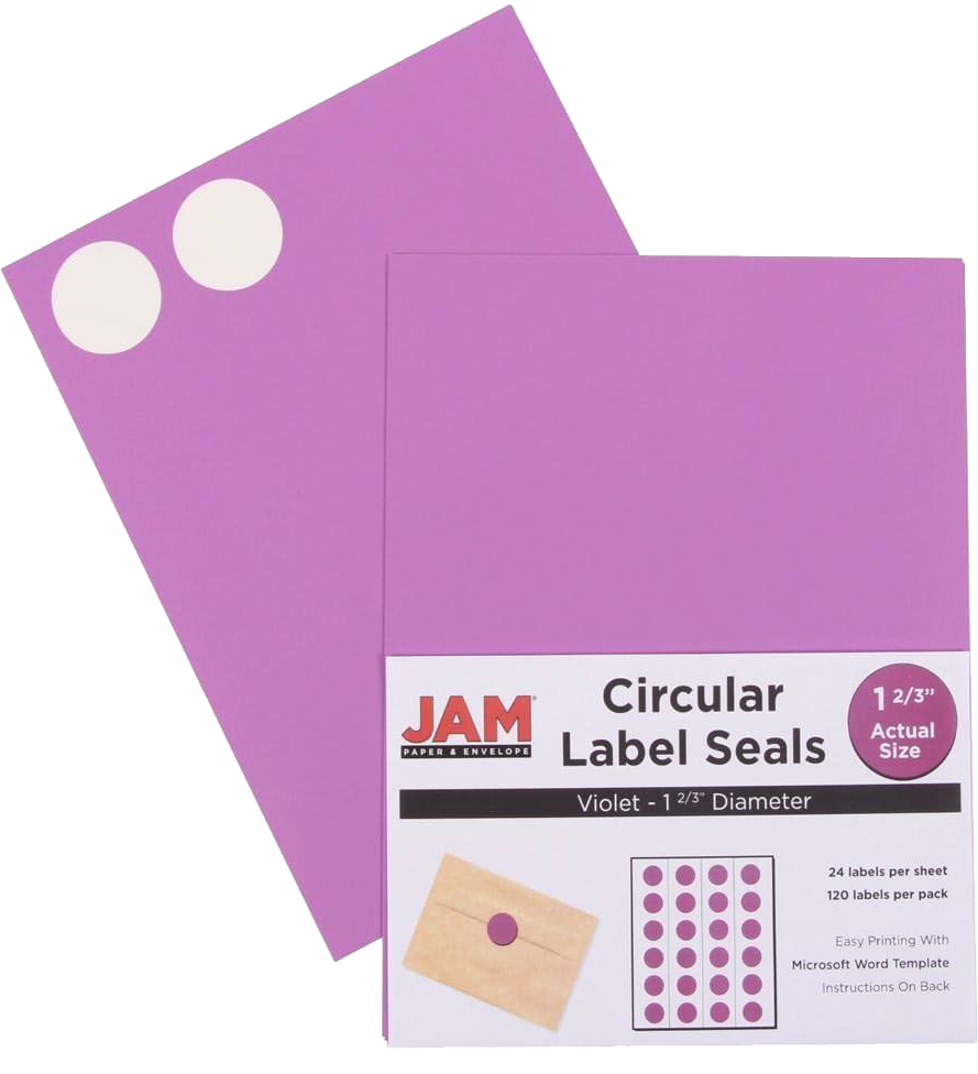 Assorted Fashion Brights  Medium 1 2/3 Inch Round Labels