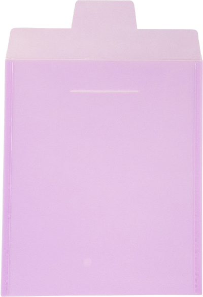 Lilac Purple Letter Open End Plastic Envelopes (9 3/4 x 11 3/4) with Tuck Flap