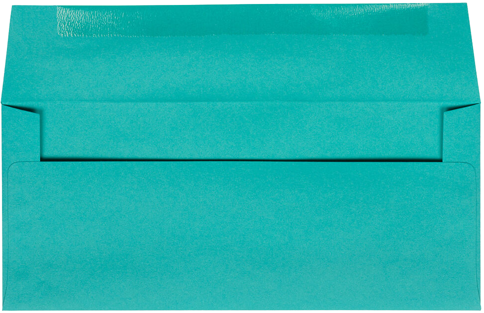 Sea Blue 24lb #10 Square Flap Envelopes (4 1/8 x 9 1/2)