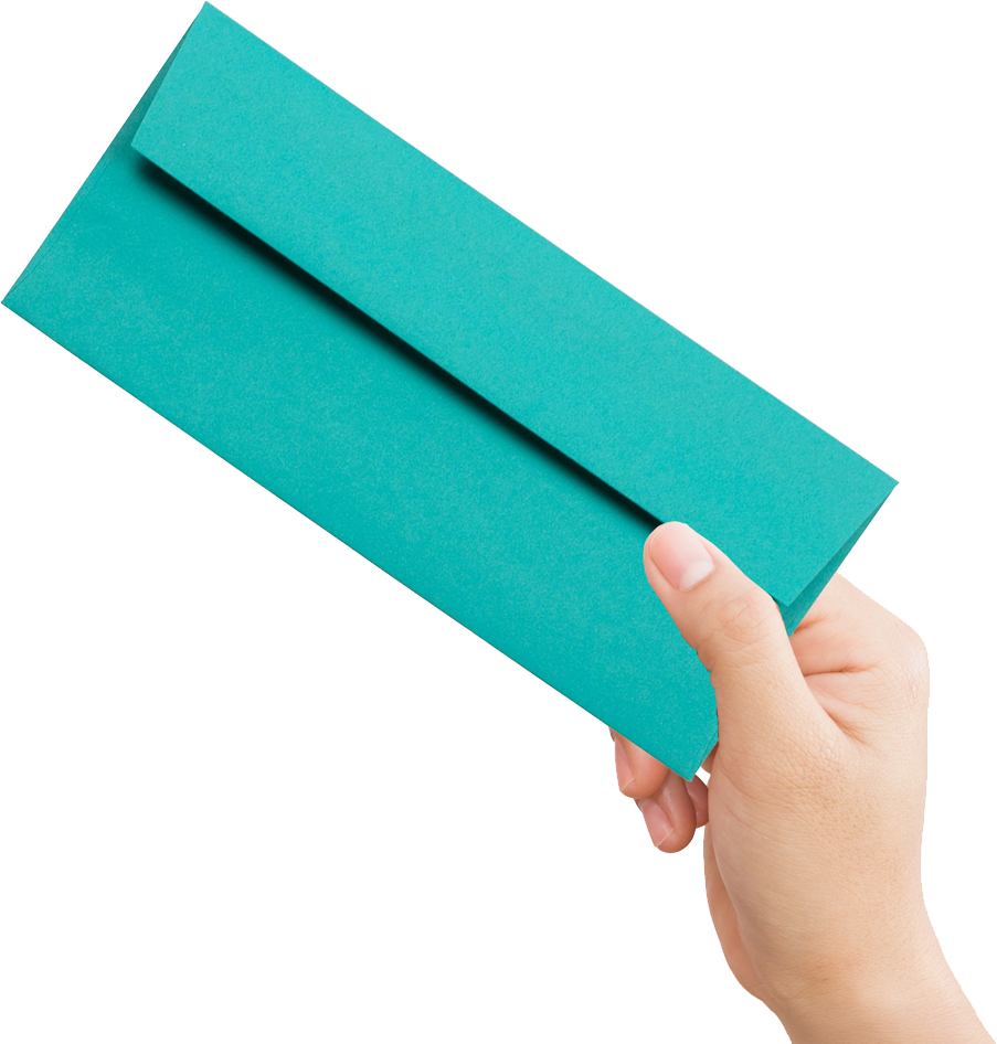 Sea Blue 24lb #10 Square Flap Envelopes (4 1/8 x 9 1/2)