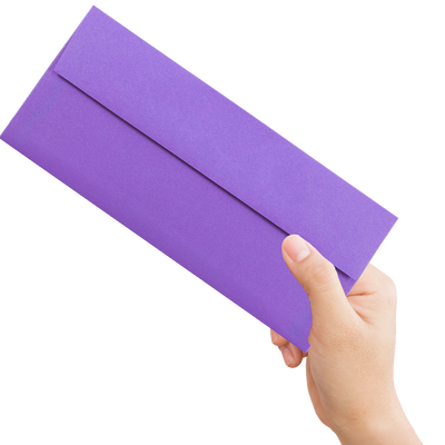Violet Grape Purple 28lb #10 Square Flap Envelopes (4 1/8 x 9 1/2)