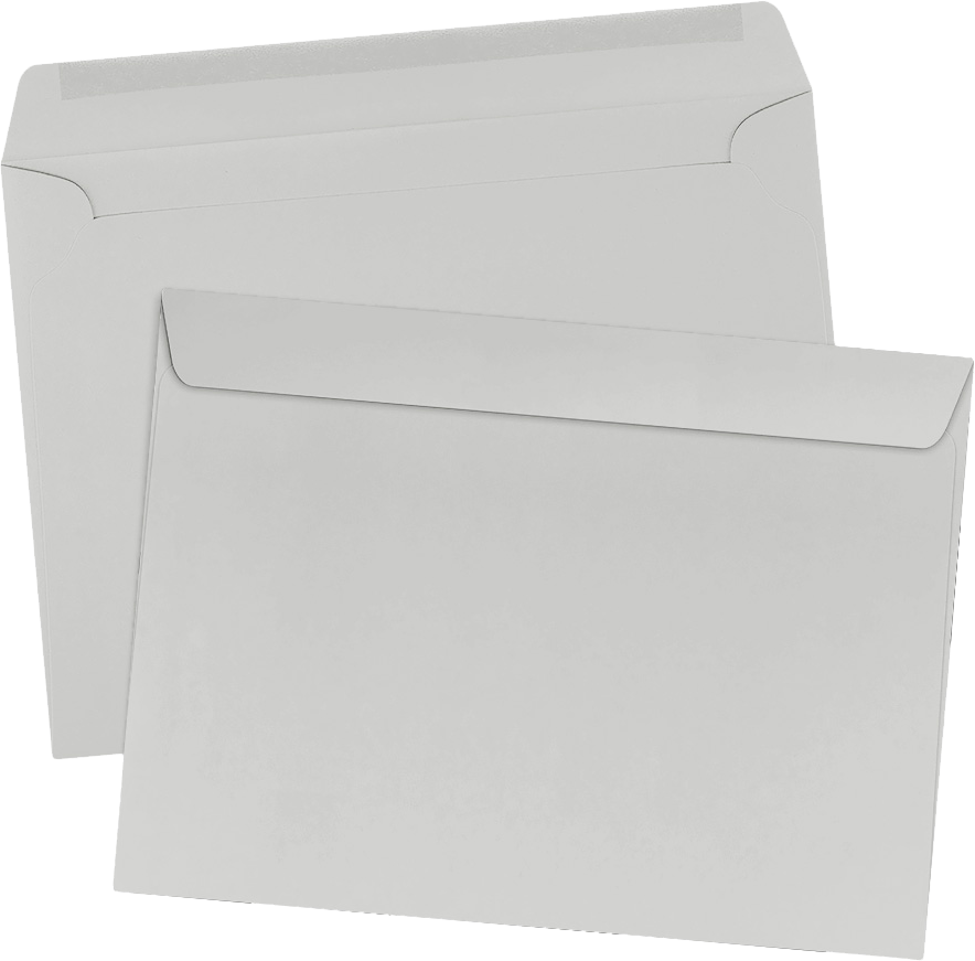 Gray Kraft 28lb 9 x 12 Booklet Envelopes