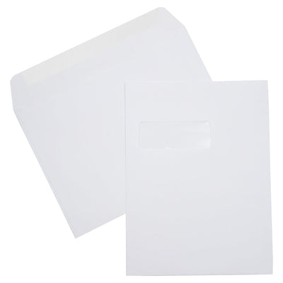White 28lb 9 x 12 Booklet Window Envelopes