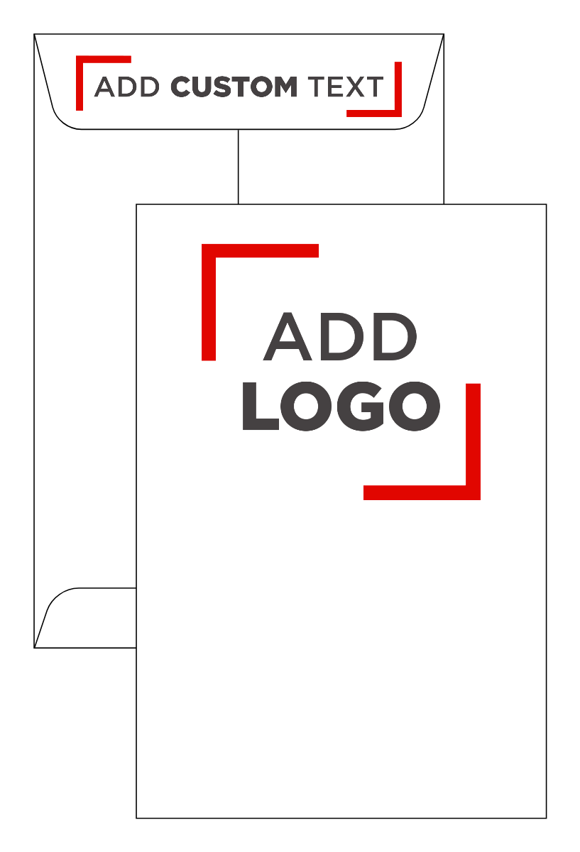 White 28lb 6 x 9 Open End Envelopes with Clasp