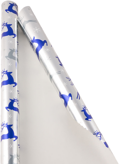 Hopping Reindeer Christmas Wrapping Paper (12 Sq Ft)