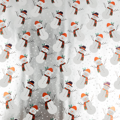 Snowy Holiday Foil Wrapping Paper Set (100 Sq Ft) - 4 Rolls