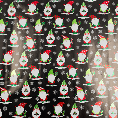 Snowy Holiday Foil Wrapping Paper Set (100 Sq Ft) - 4 Rolls