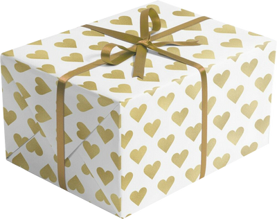 Golden Hearts 24" x 417' Bulk Wrapping Paper (834 Sq Ft)