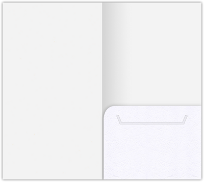 Marble Crush White Smooth 12pt C1S 3 3/8 x 6 One Pocket Key Card Holders with 2 1/2 Inch Pocket