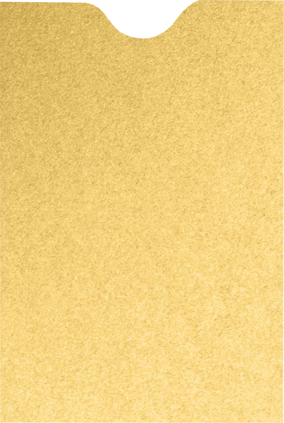 Gold Metallic 32lb Credit Card Sleeve (2 3/8 x 3 1/2)