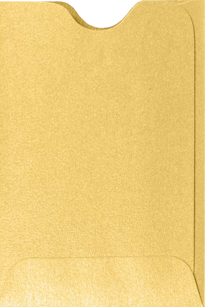 Gold Metallic 32lb Credit Card Sleeve (2 3/8 x 3 1/2)