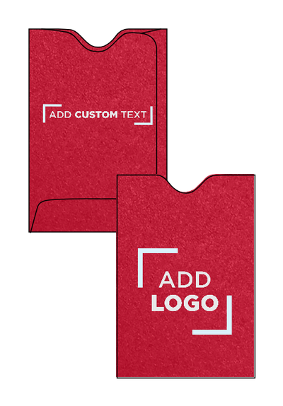 Jupiter Red Metallic 32lb Credit Card Sleeve (2 3/8 x 3 1/2)