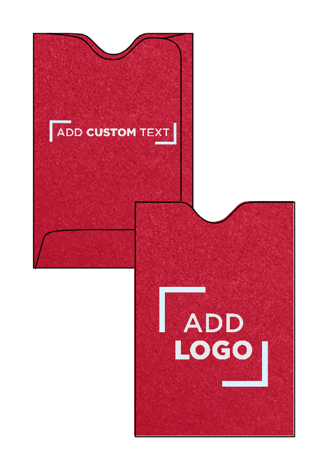 Jupiter Red Metallic 32lb Credit Card Sleeve (2 3/8 x 3 1/2)