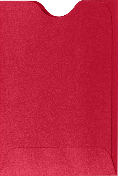 Jupiter Red Metallic 32lb Credit Card Sleeve (2 3/8 x 3 1/2)