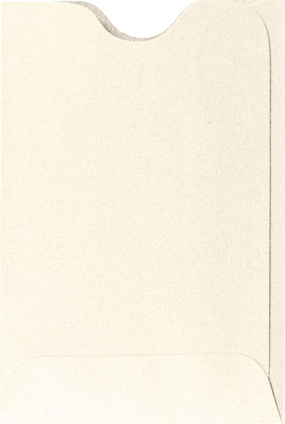Champagne Ivory Metallic 105lb Credit Card Sleeve (2 3/8 x 3 1/2)