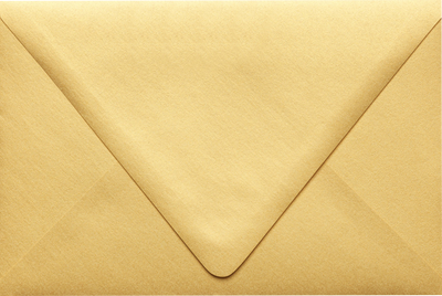 Gold Metallic 32lb 6 x 9 Booklet Contour Flap Envelopes