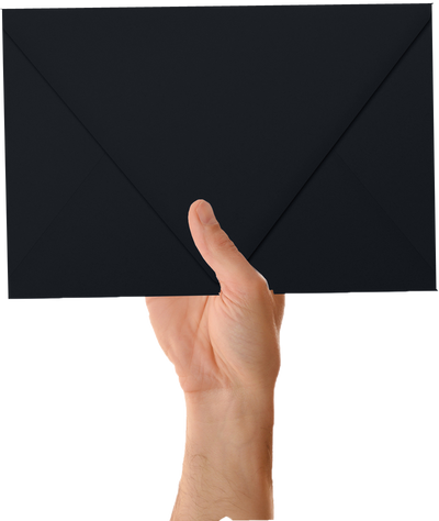 Smooth Midnight Black 32lb 6 x 9 Booklet Contour Flap Envelopes
