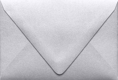 Silver Metallic 32lb A1 Contour Flap Envelopes (3 5/8 x 5 1/8)