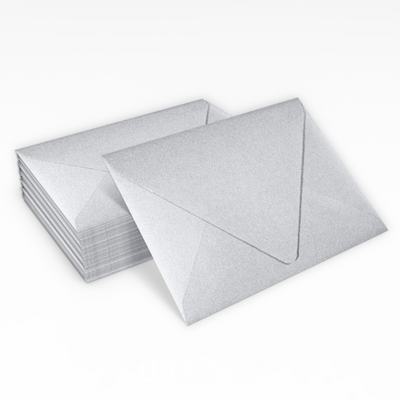 Silver Metallic 32lb A1 Contour Flap Envelopes (3 5/8 x 5 1/8)
