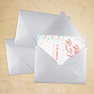 Silver Metallic 32lb A1 Contour Flap Envelopes (3 5/8 x 5 1/8)