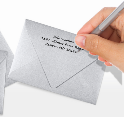 Silver Metallic 32lb A1 Contour Flap Envelopes (3 5/8 x 5 1/8)