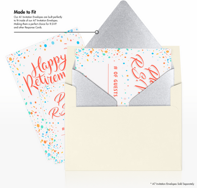 Silver Metallic 32lb A1 Contour Flap Envelopes (3 5/8 x 5 1/8)