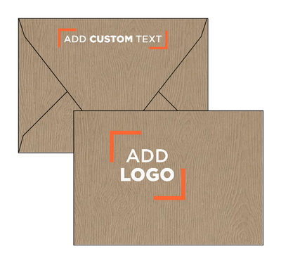 Oak Brown Woodgrain 68lb A1 Contour Flap Envelopes (3 5/8 x 5 1/8)