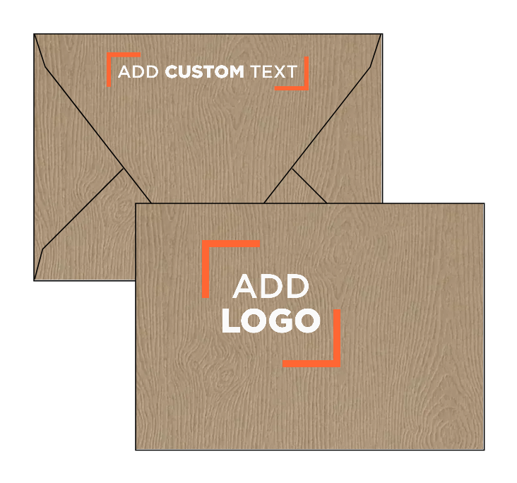 Oak Brown Woodgrain 68lb A1 Contour Flap Envelopes (3 5/8 x 5 1/8)