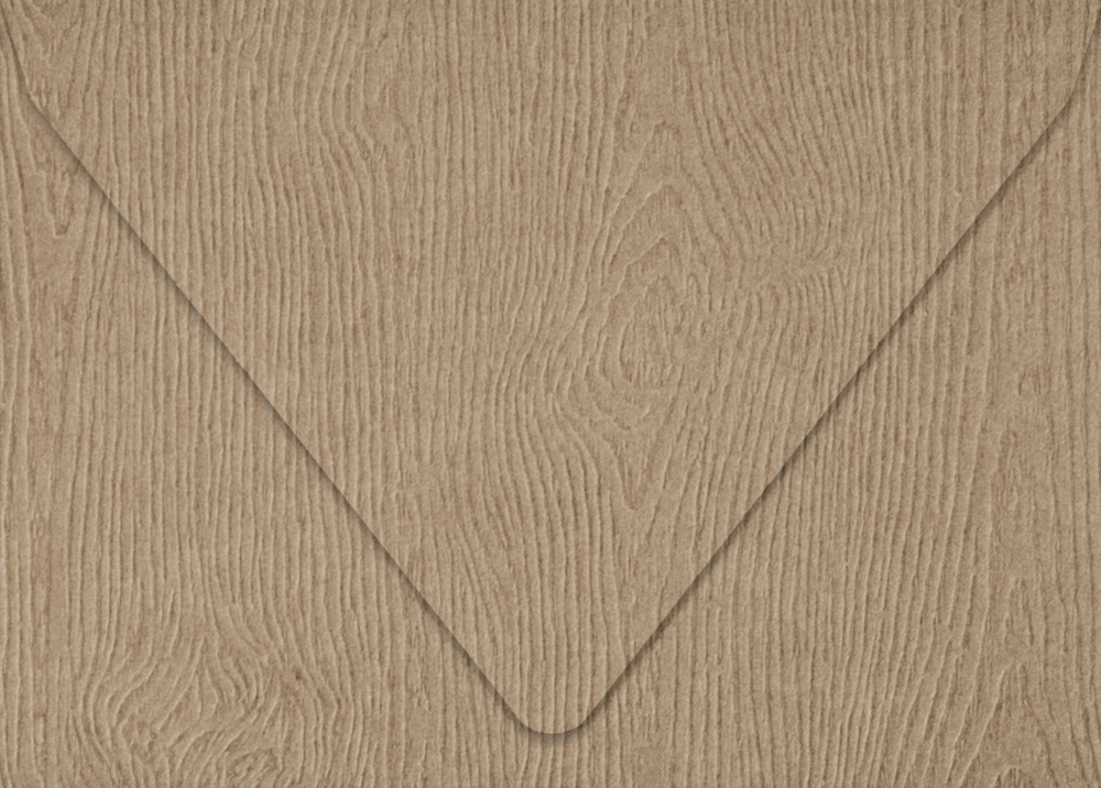Oak Brown Woodgrain 68lb A1 Contour Flap Envelopes (3 5/8 x 5 1/8)