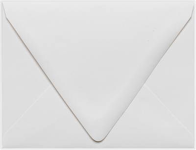 White Recycled 32lb A2 Contour Flap Envelopes (4 3/8 x 5 3/4