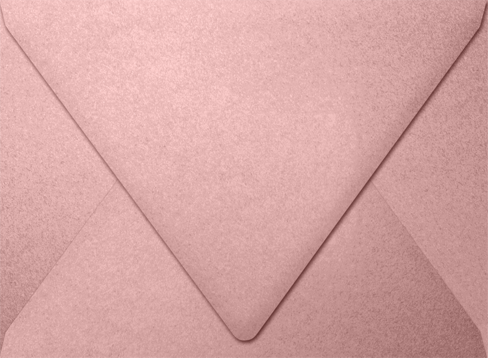 Misty Rose Pink Metallic 84lb A6 Contour Flap Envelopes (4 3/4 x 6 1/2)