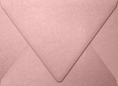 Misty Rose Pink Metallic 84lb A6 Contour Flap Envelopes (4 3/4 x 6 1/2)
